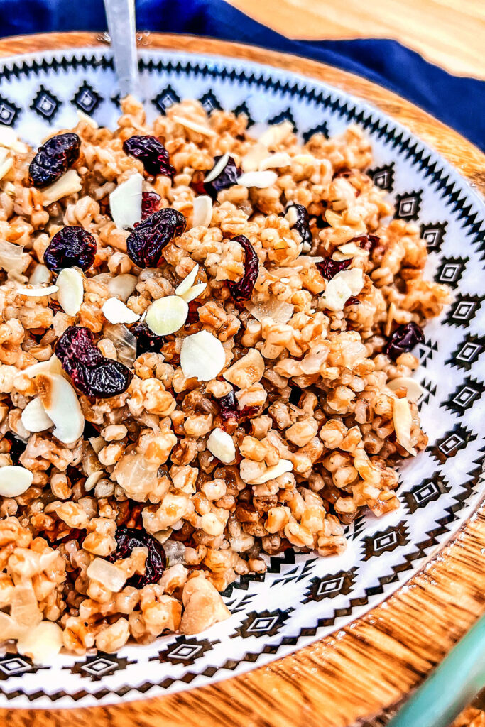 Pearl Barley Cranberry Pilaf In Instant Pot